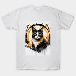 Cat Portrait: Lord Whiskerfield: Sovereign of Shadows T-Shirt